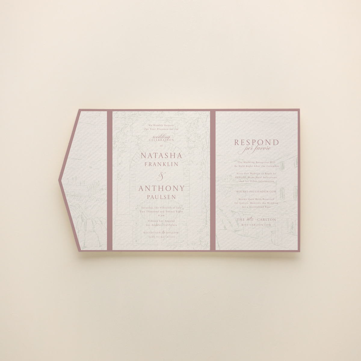 Dolce Vita Folio Wedding Invitations