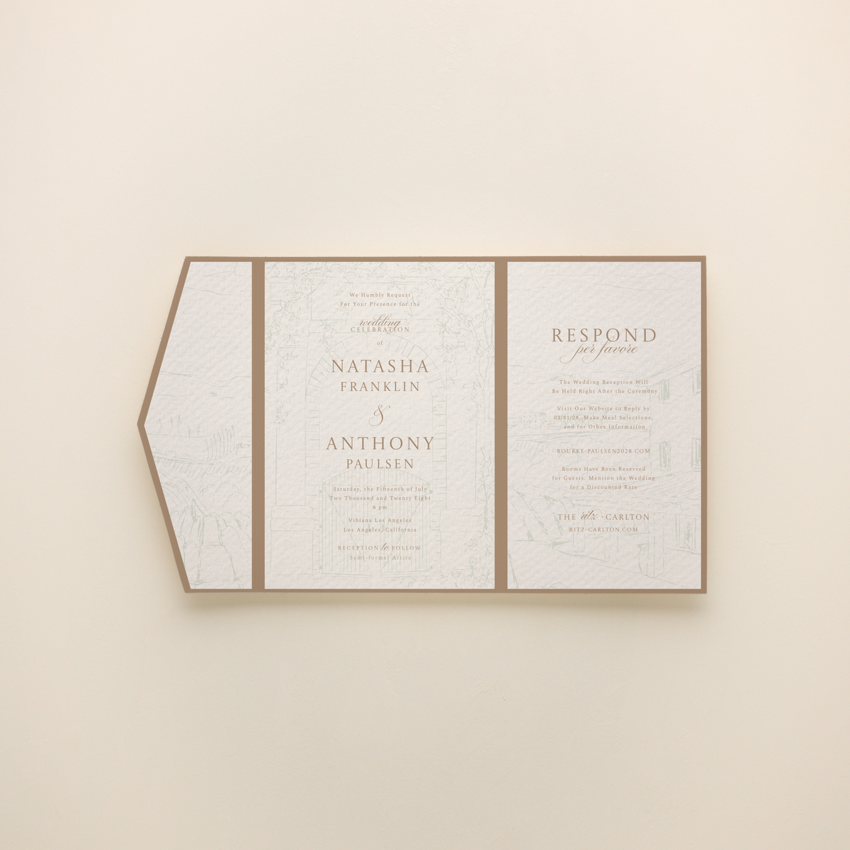Dolce Vita Folio Wedding Invitations