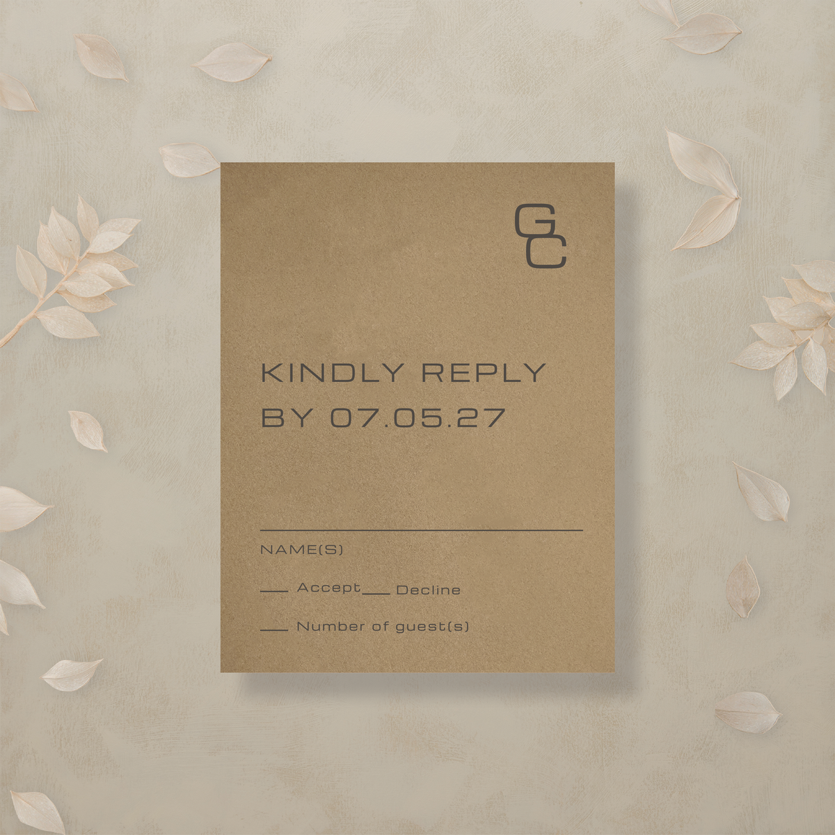 Editorial Eclectic RSVP Card