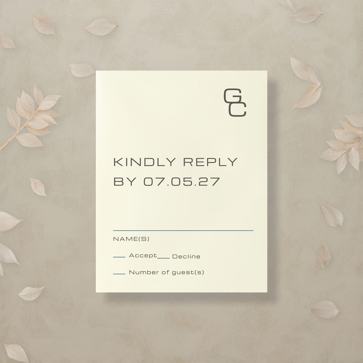 Editorial Eclectic RSVP Card