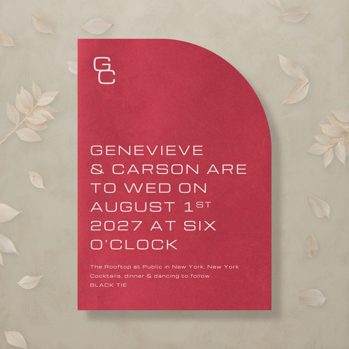 Editorial Eclectic Wedding Invitation
