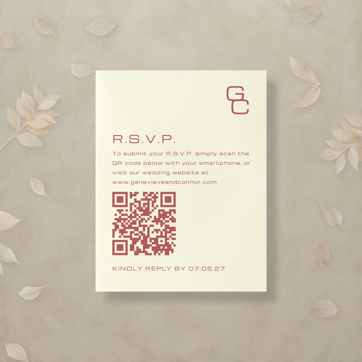 Editorial Eclectic Digital RSVP Card