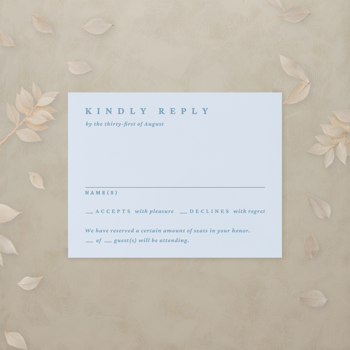 Modern Romance RSVP Card