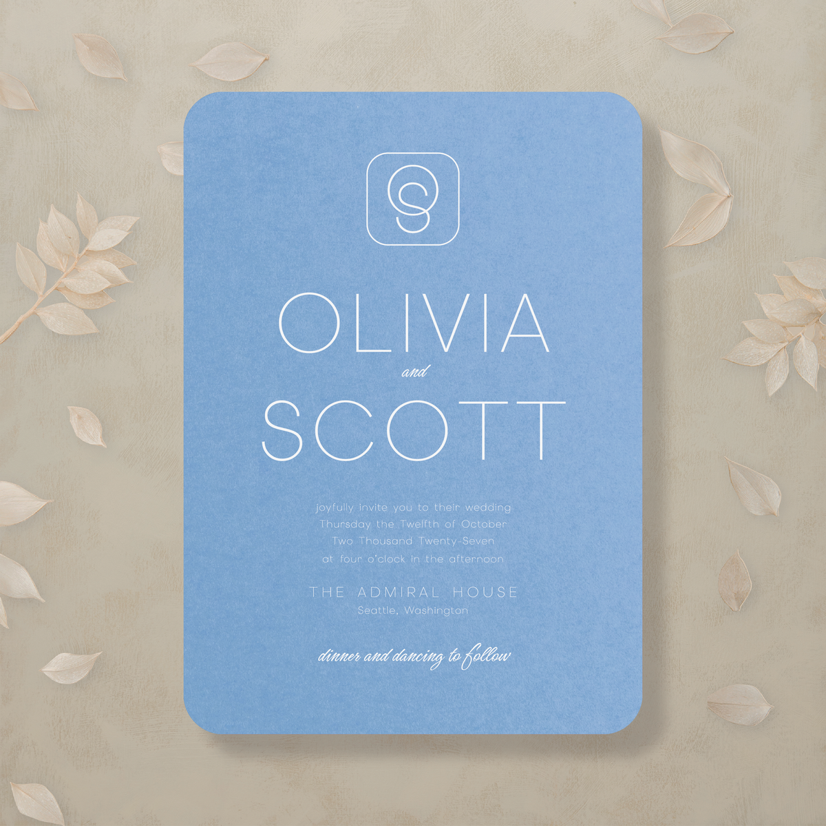 Monochrome Muse Wedding Invitation