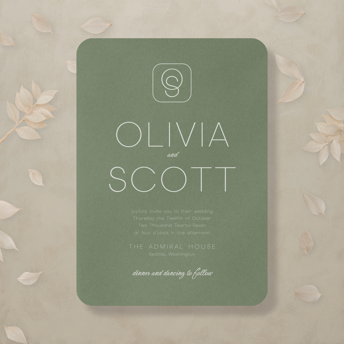 Monochrome Muse Wedding Invitation