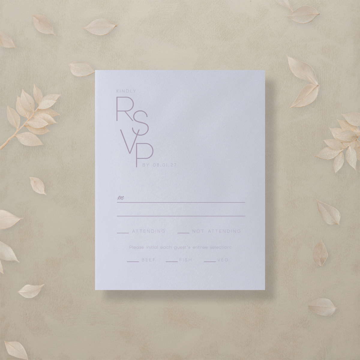 Monochrome Muse RSVP Card