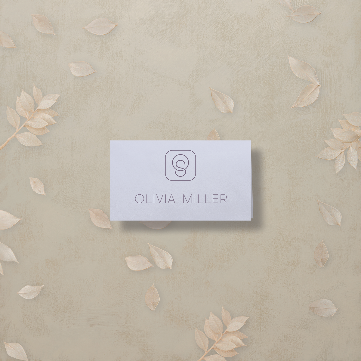 Monochrome Muse Place Card