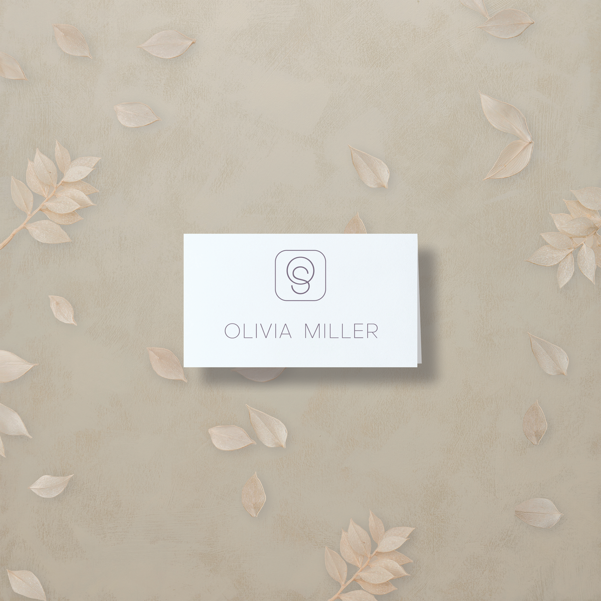 Monochrome Muse Place Card
