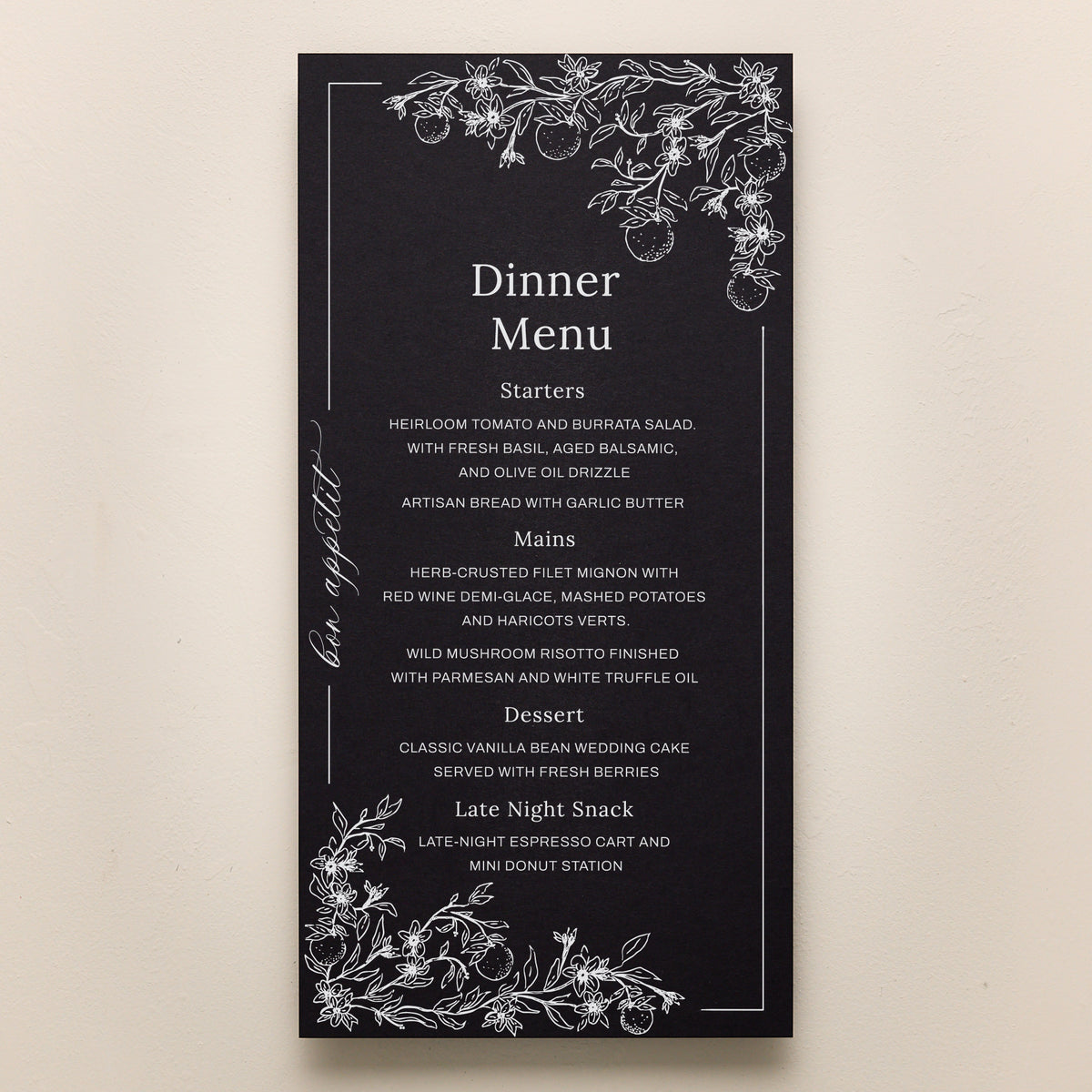 Blossom Menu
