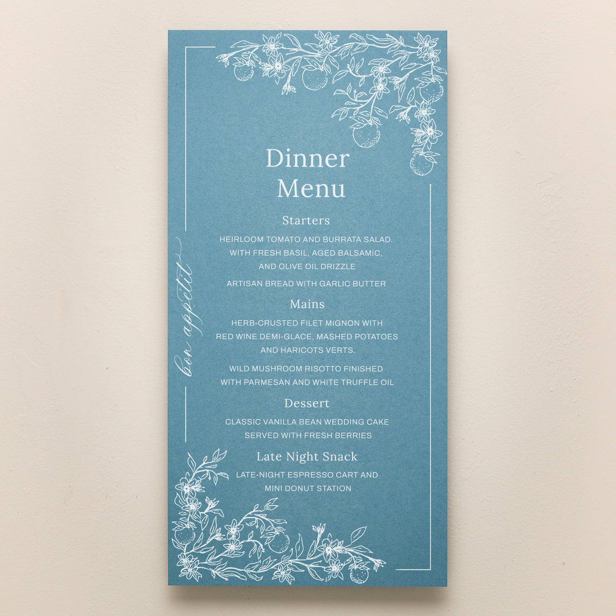 Blossom Menu