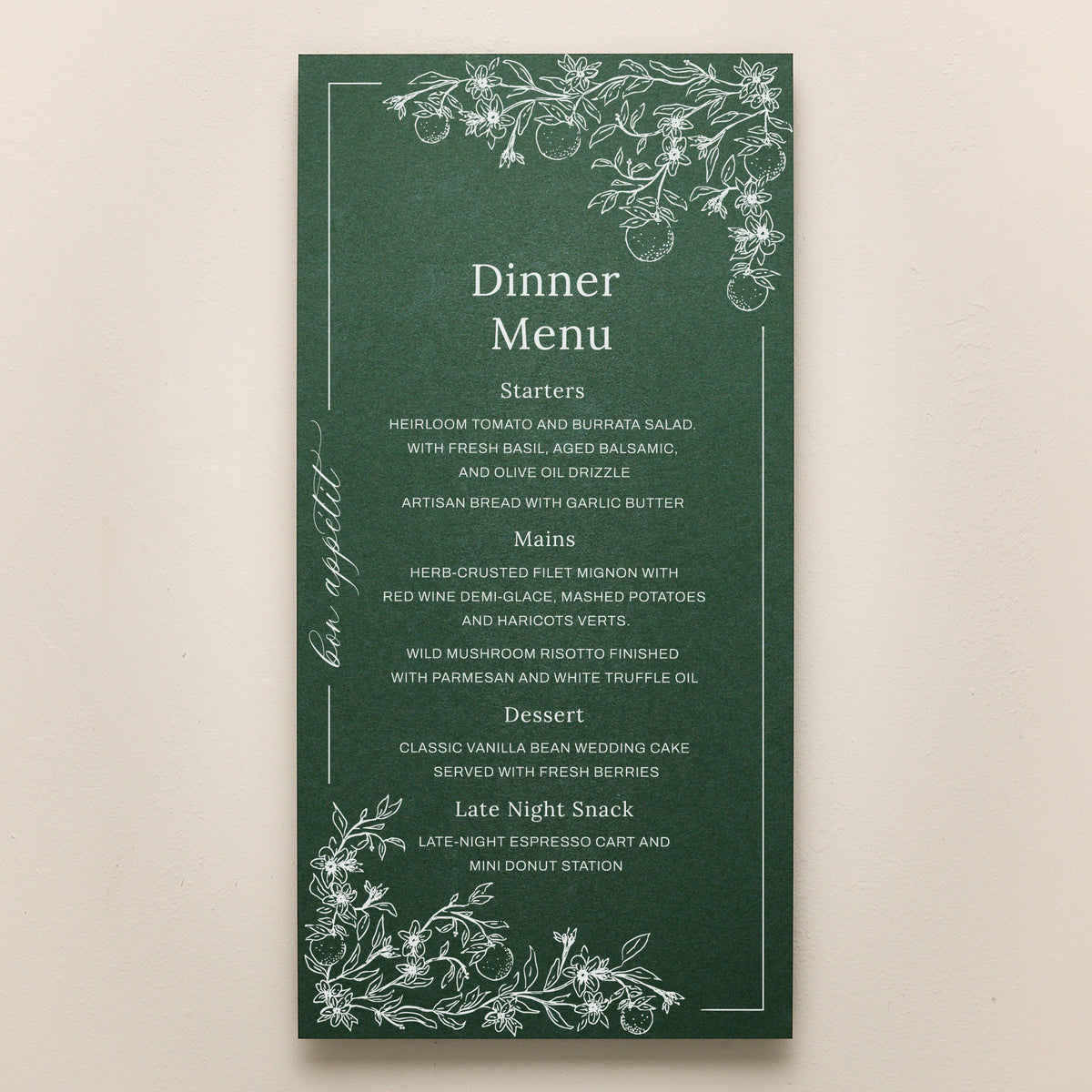 Blossom Menu