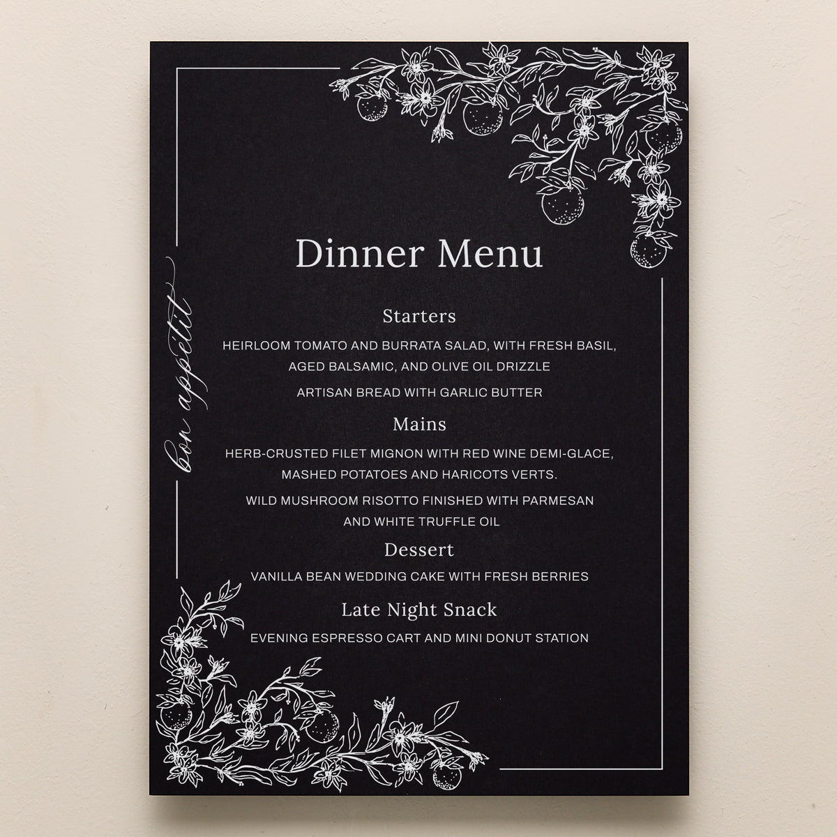 Blossom Menu