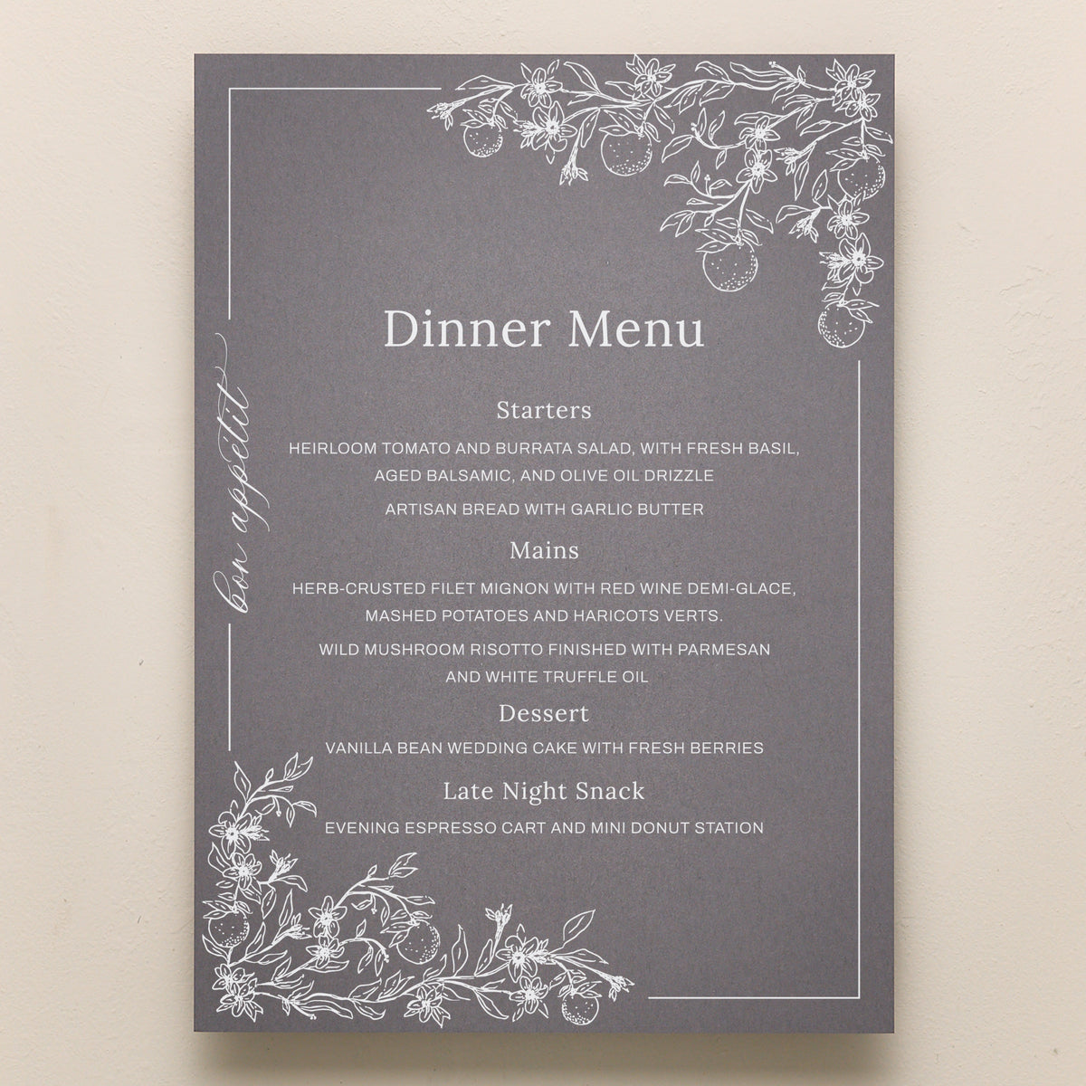 Blossom Menu