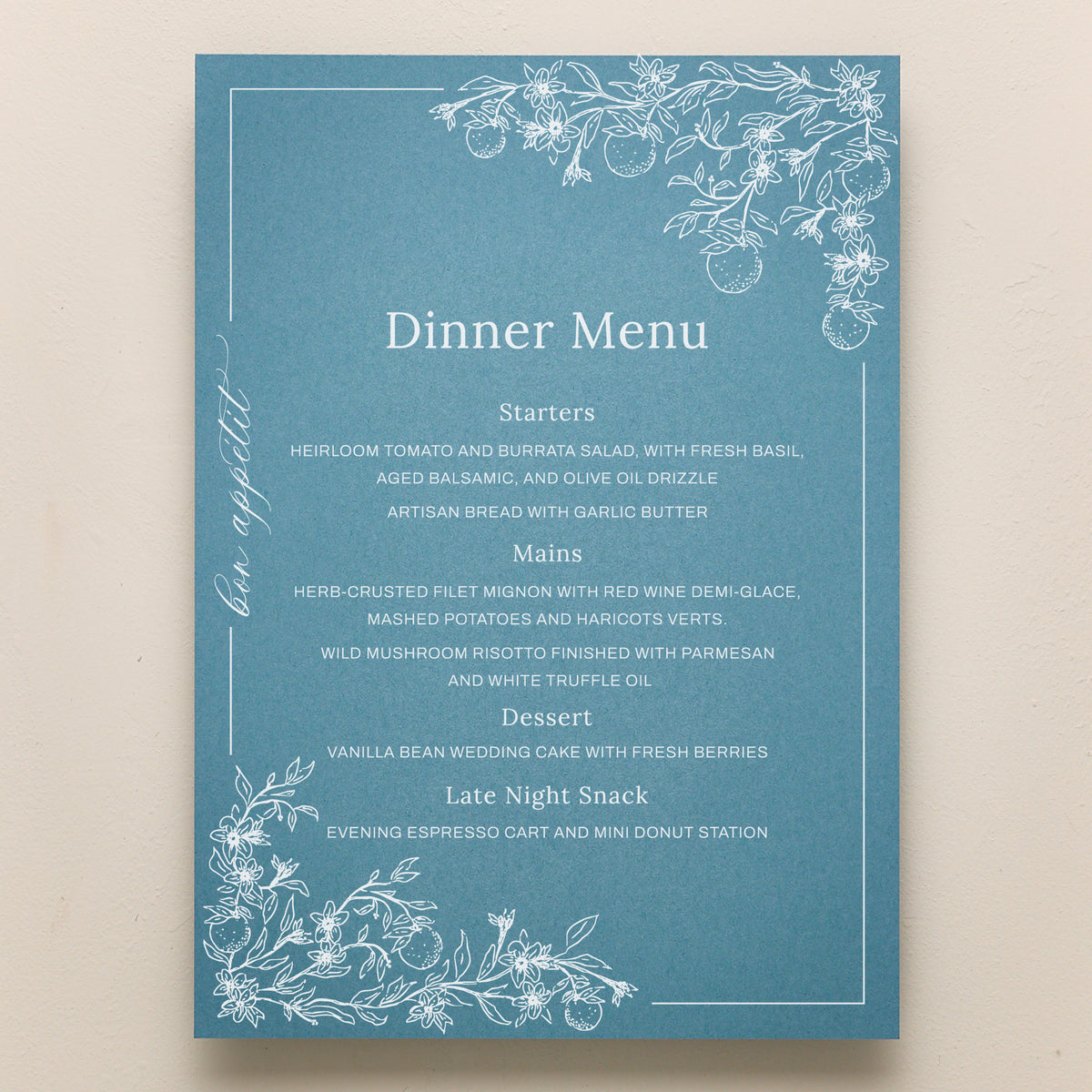 Blossom Menu