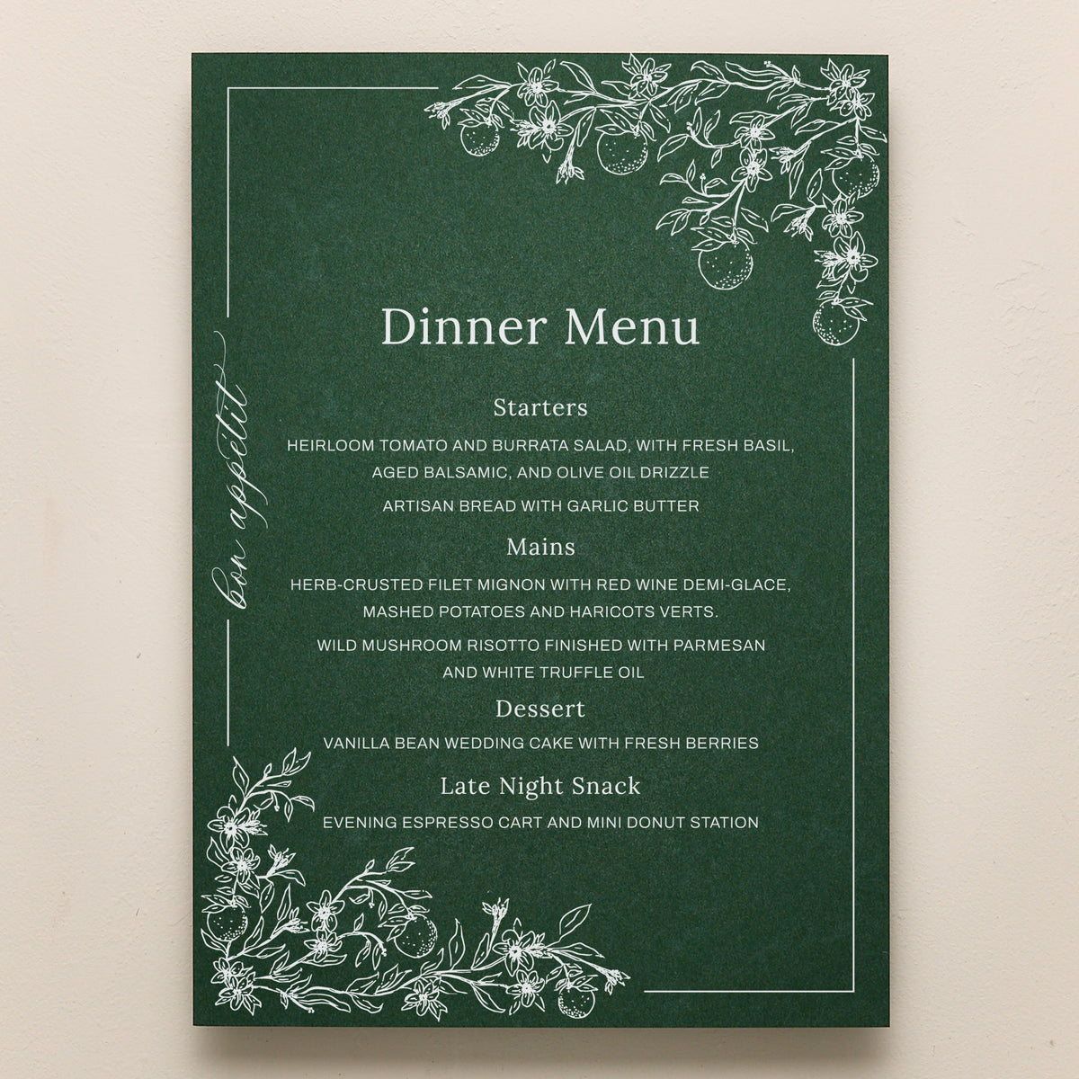 Blossom Menu
