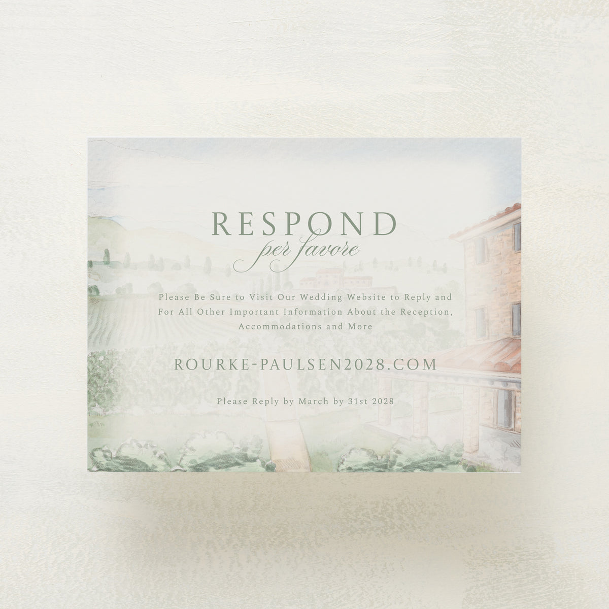 Dolce Vita Digital RSVP Card