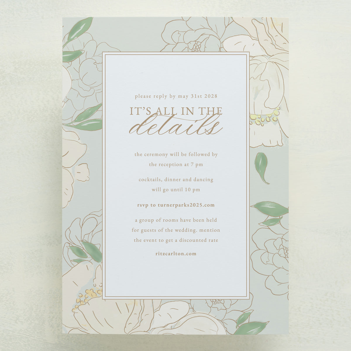 Meadow All In One Wedding Invitations