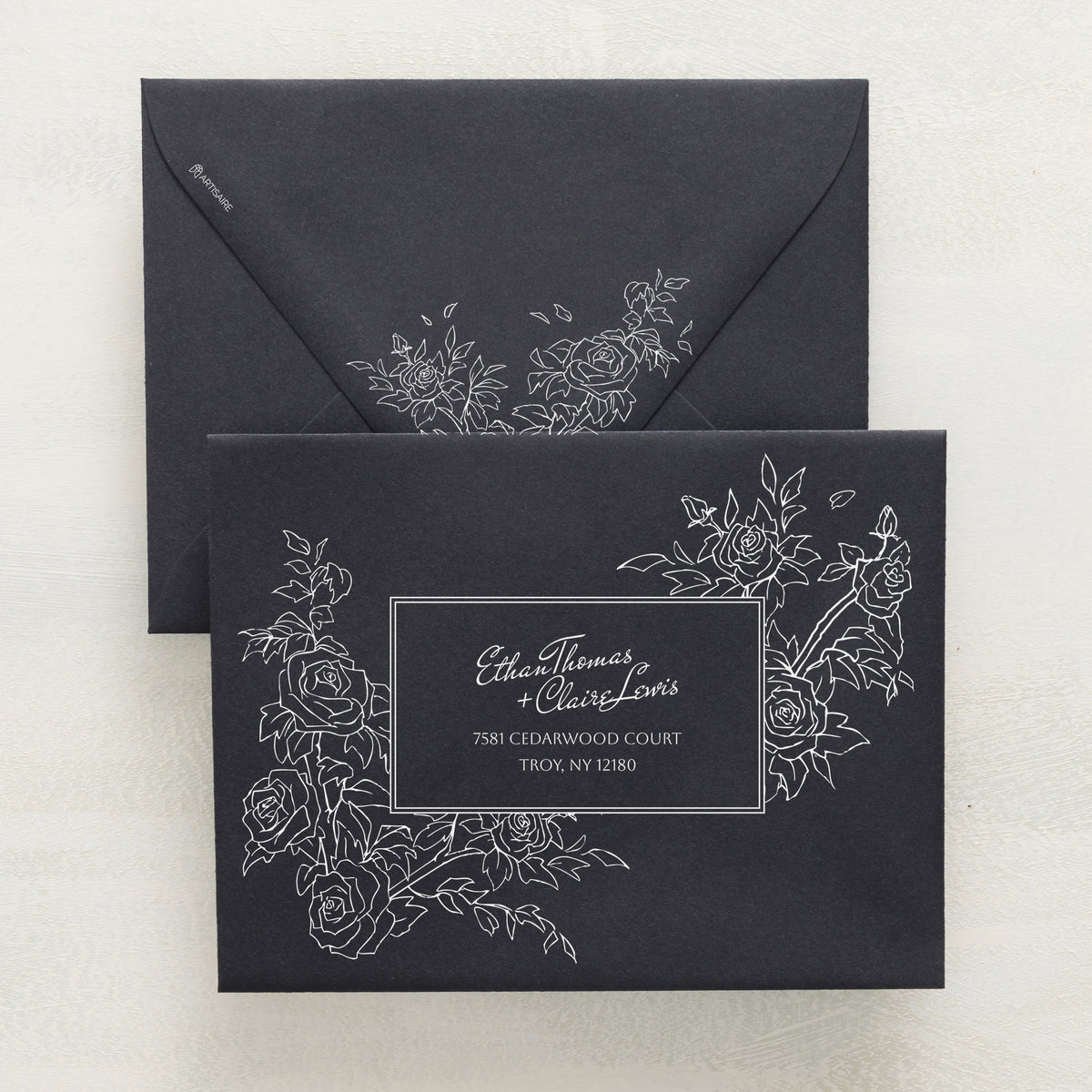 Rose Serenade Reply Envelopes