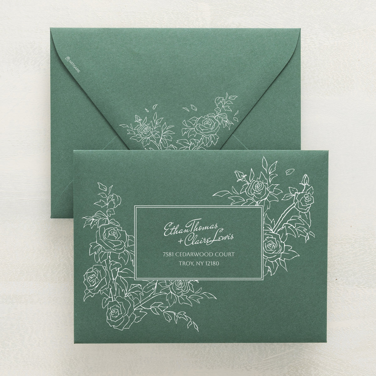 Rose Serenade Reply Envelopes