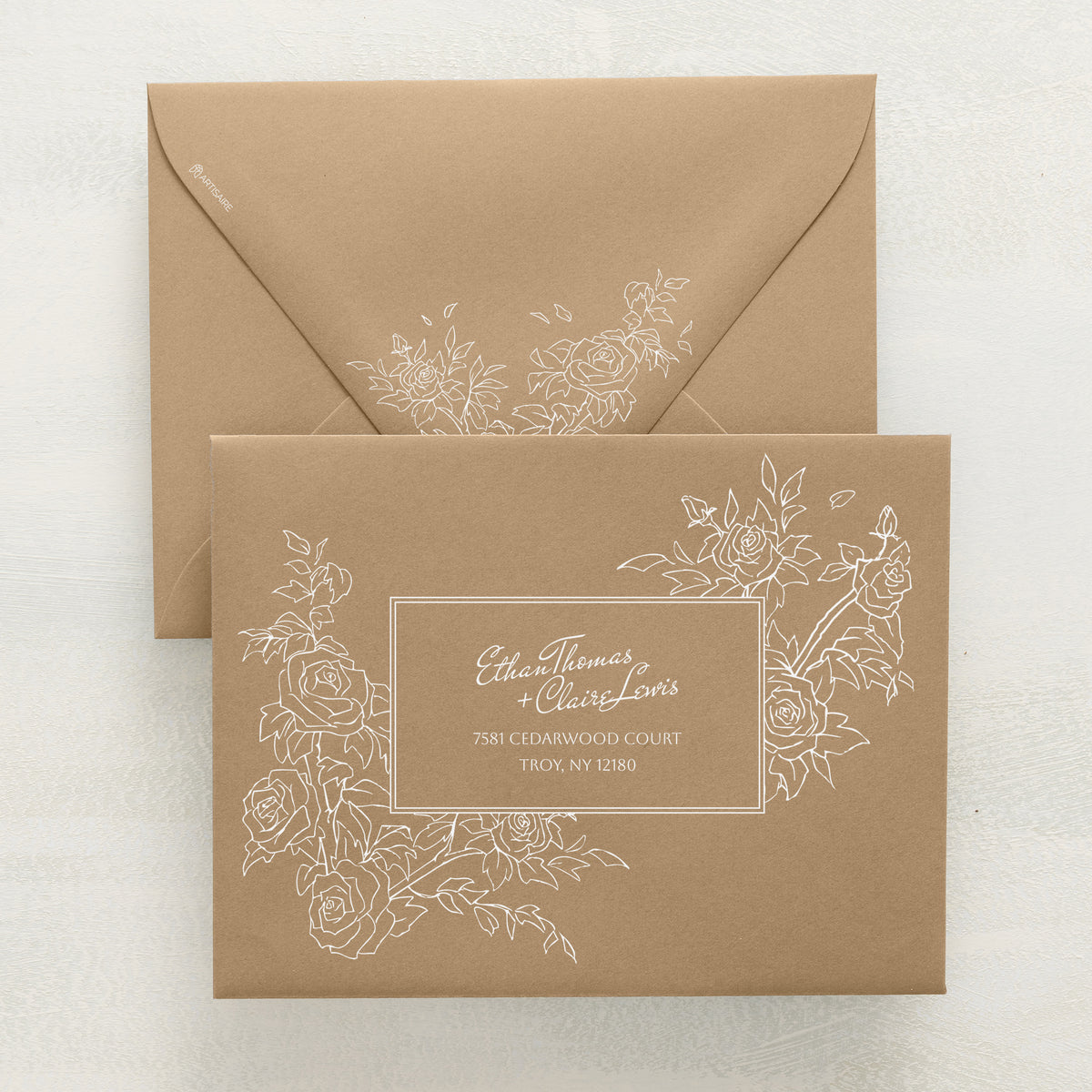 Rose Serenade Reply Envelopes