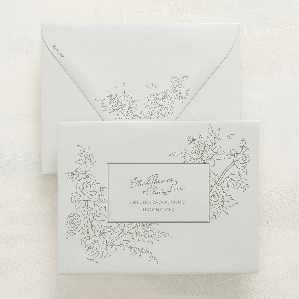 Rose Serenade Reply Envelopes