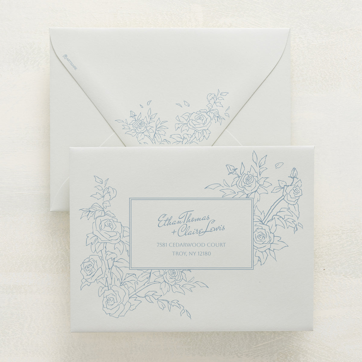 Rose Serenade Reply Envelopes