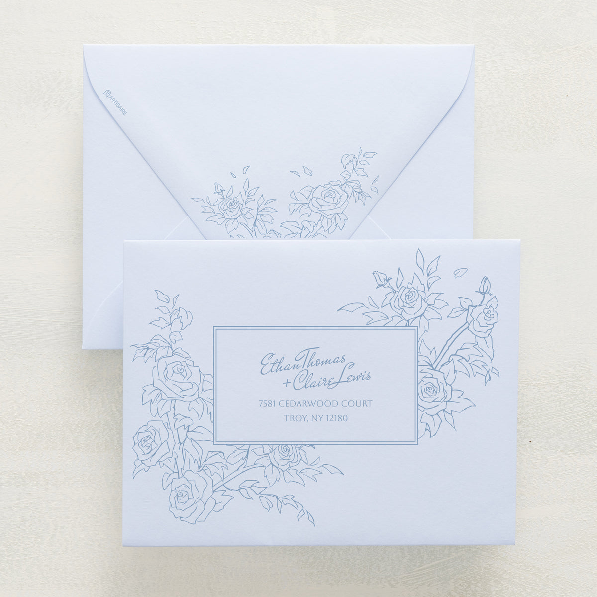 Rose Serenade Reply Envelopes