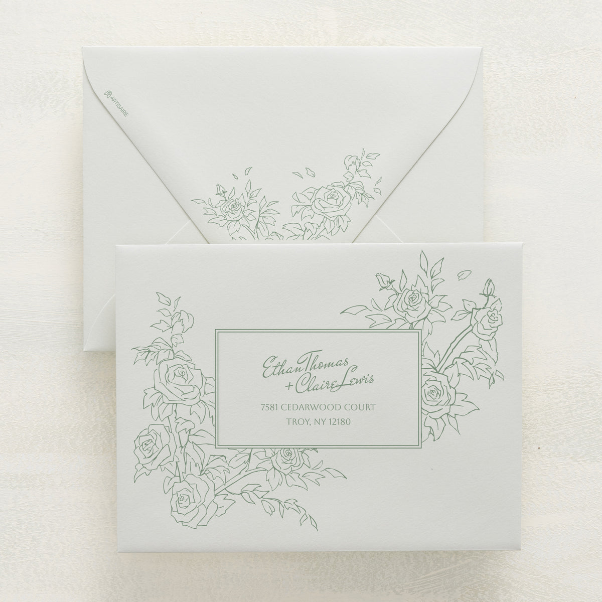 Rose Serenade Reply Envelopes