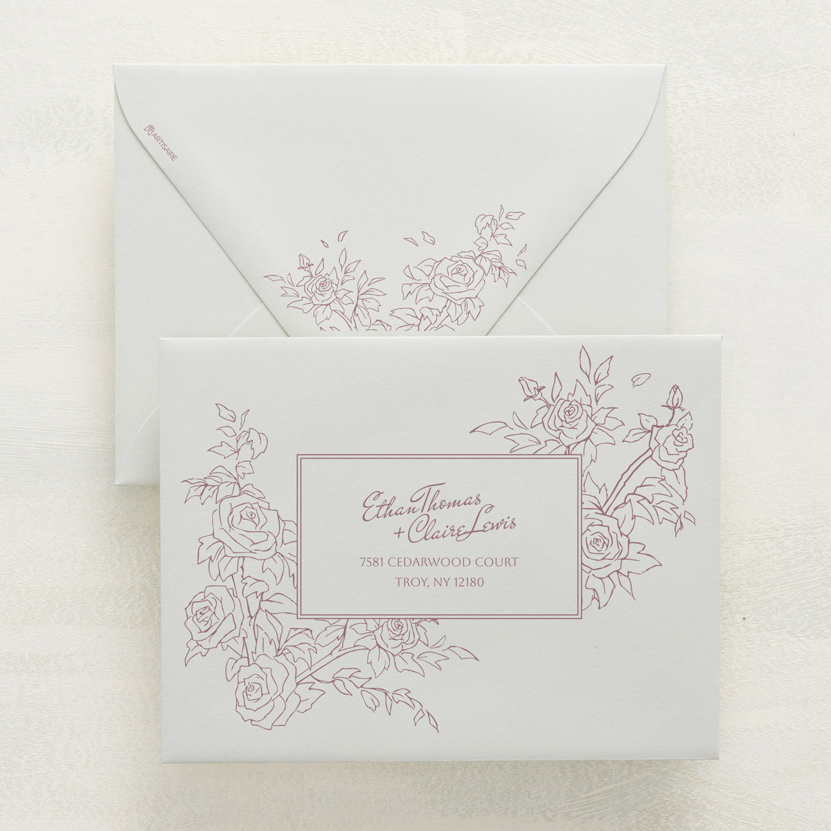 Rose Serenade Reply Envelopes