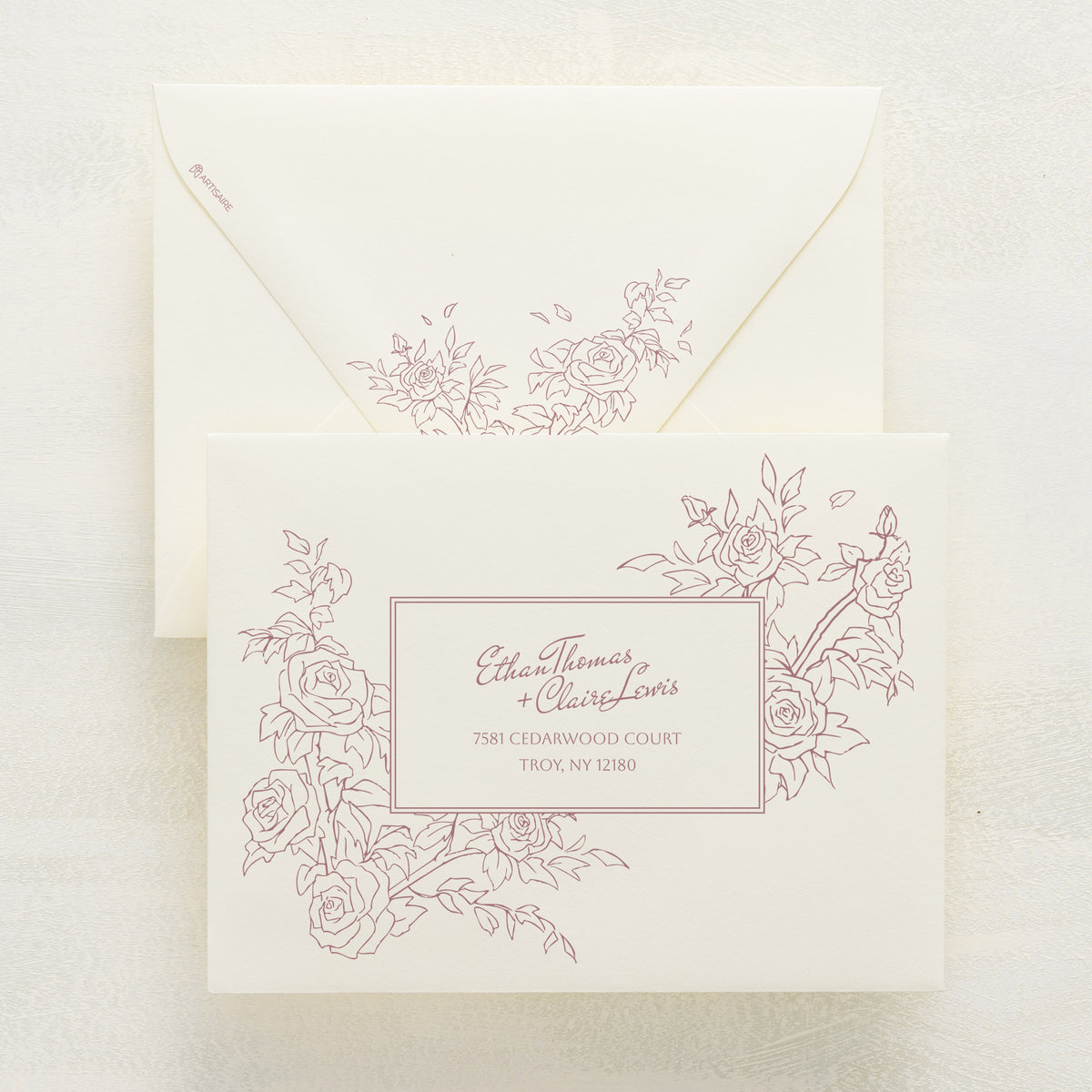 Rose Serenade Reply Envelopes