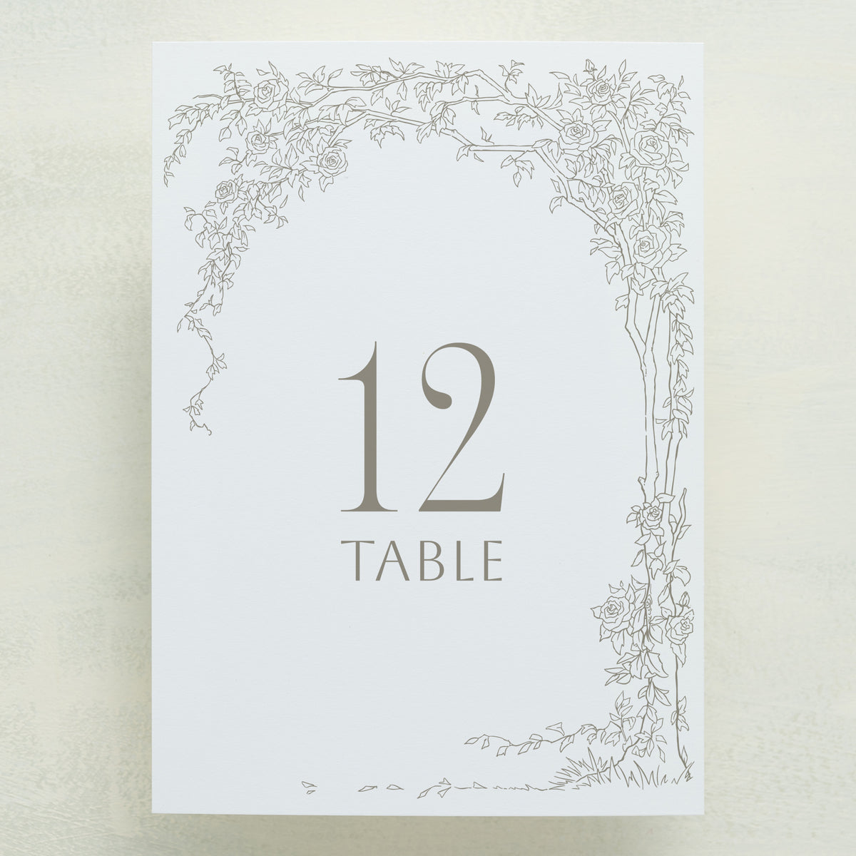 Rose Serenade Table Number