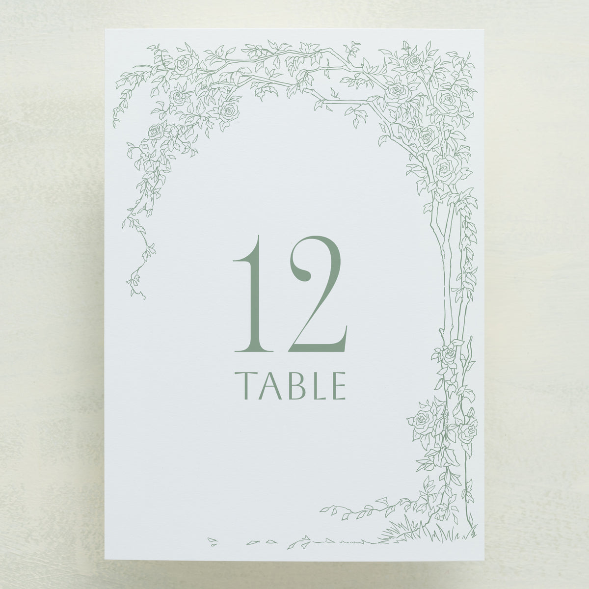 Rose Serenade Table Number
