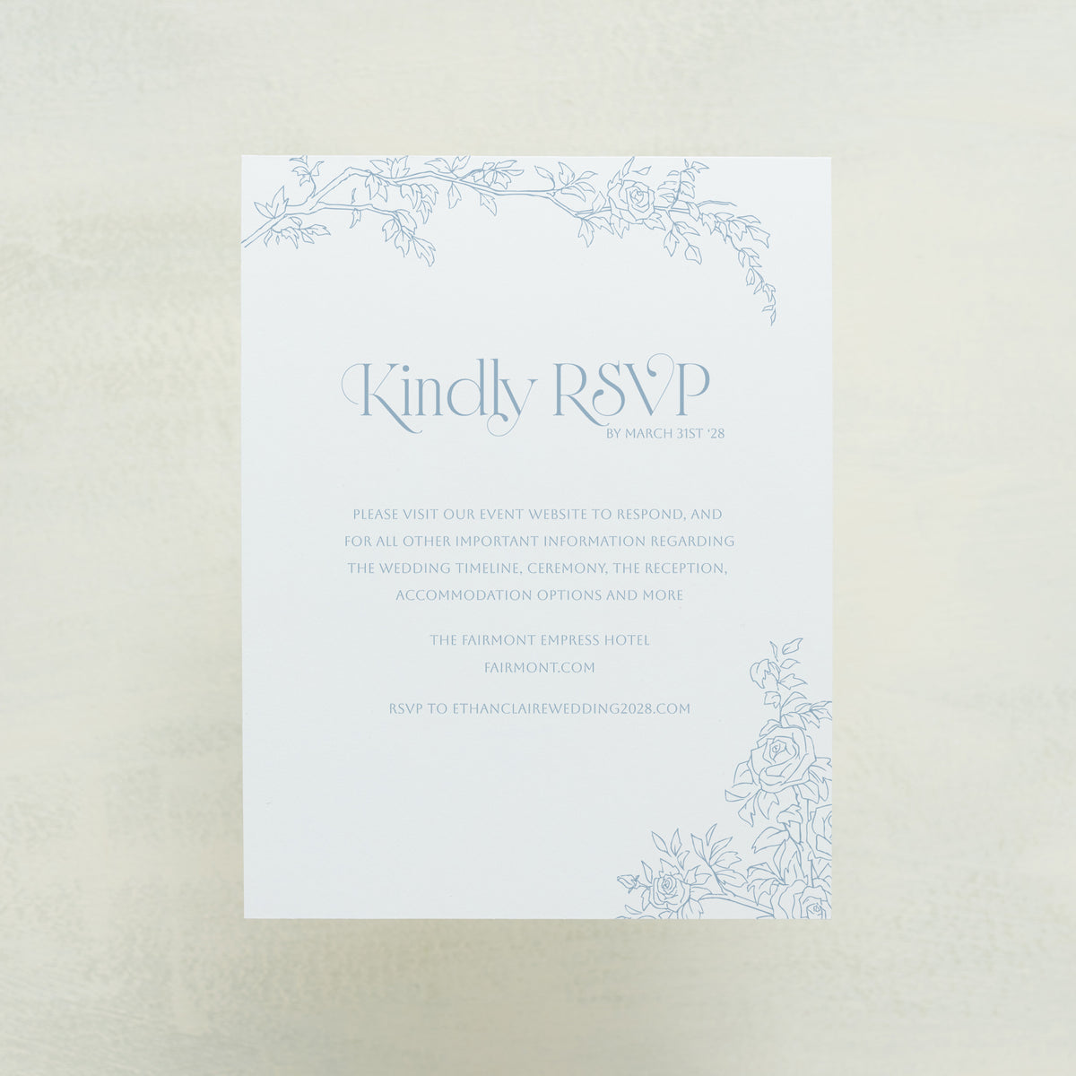 Rose Serenade Digital RSVP Cards