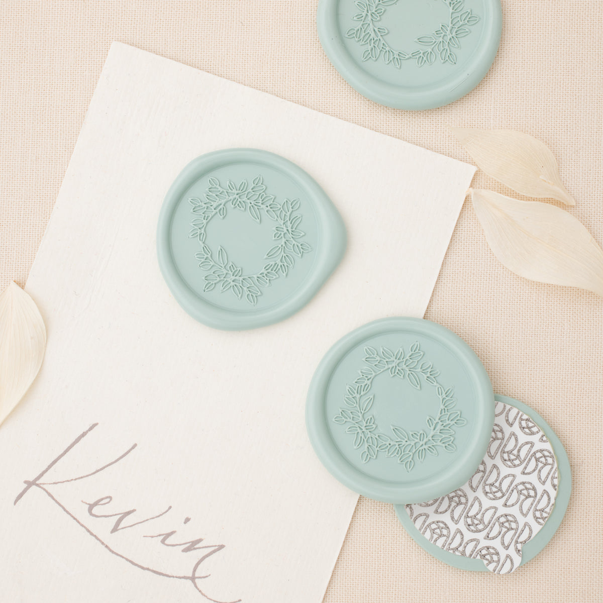 Salal Wreath Wax Seals