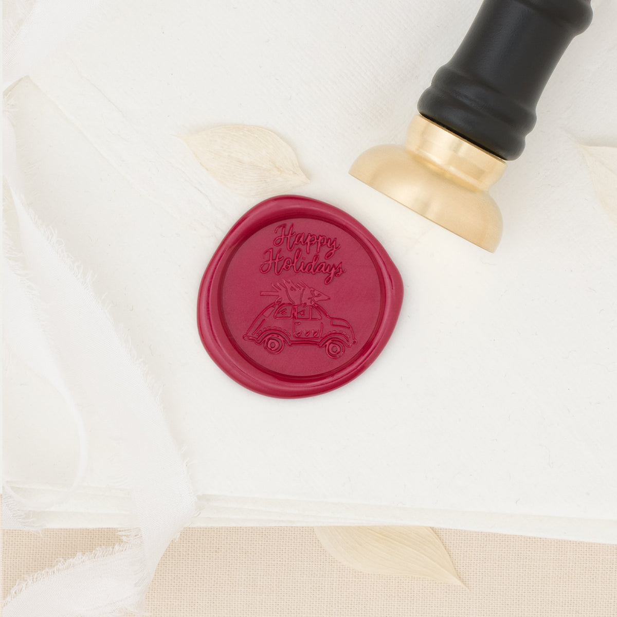 Happy Holidays Wax Stamp