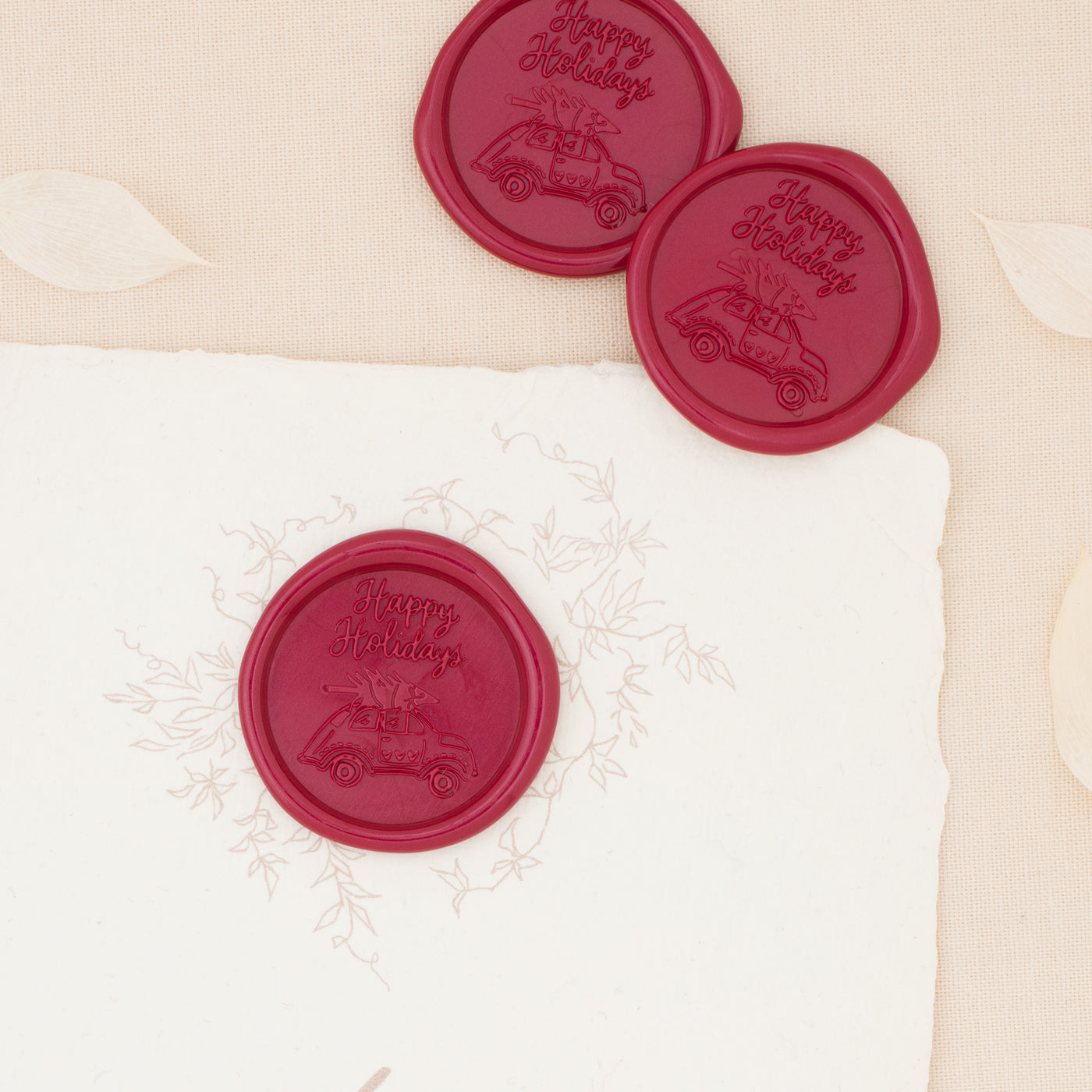 Happy Holidays Wax Seals