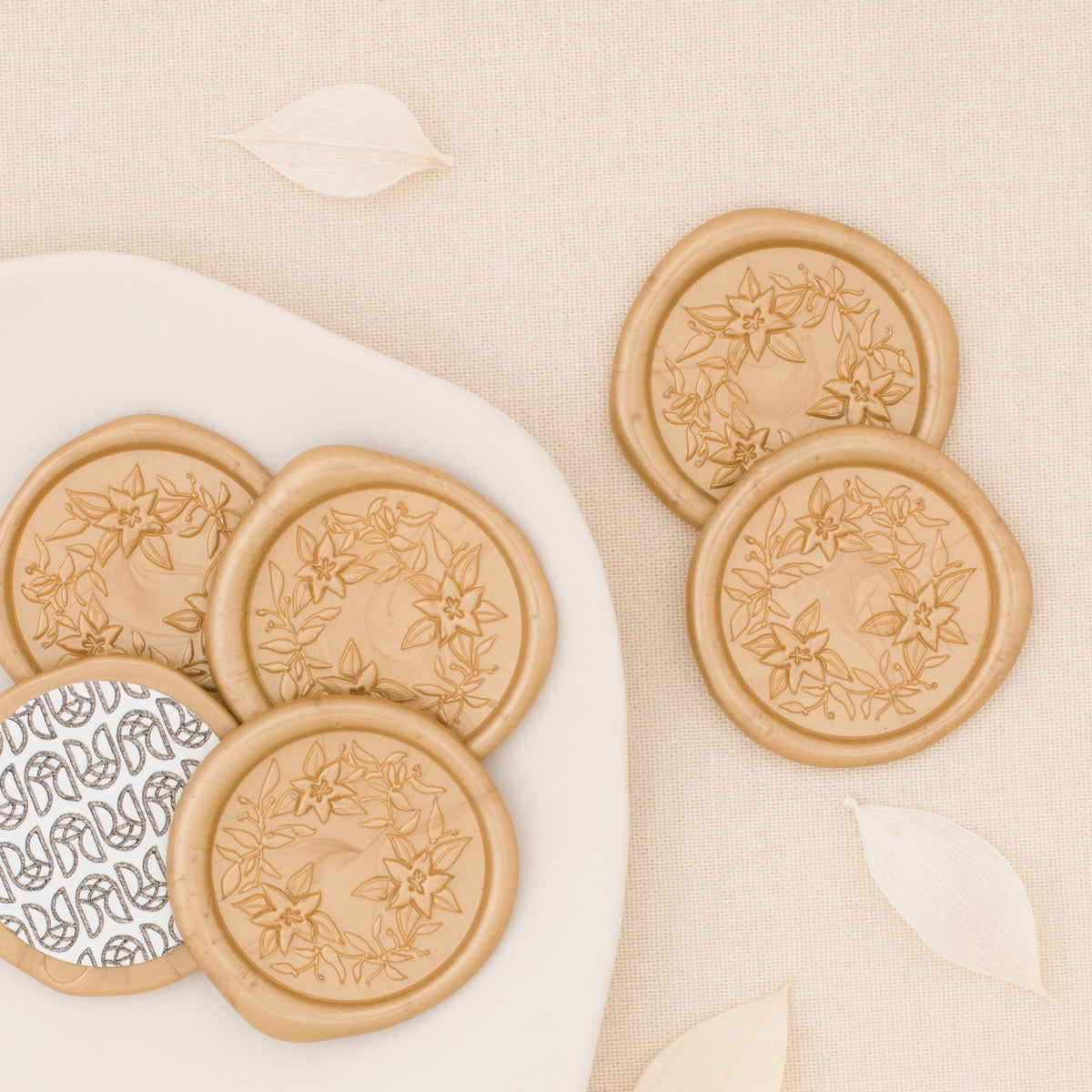 Poinsettia Wreath Wax Seals