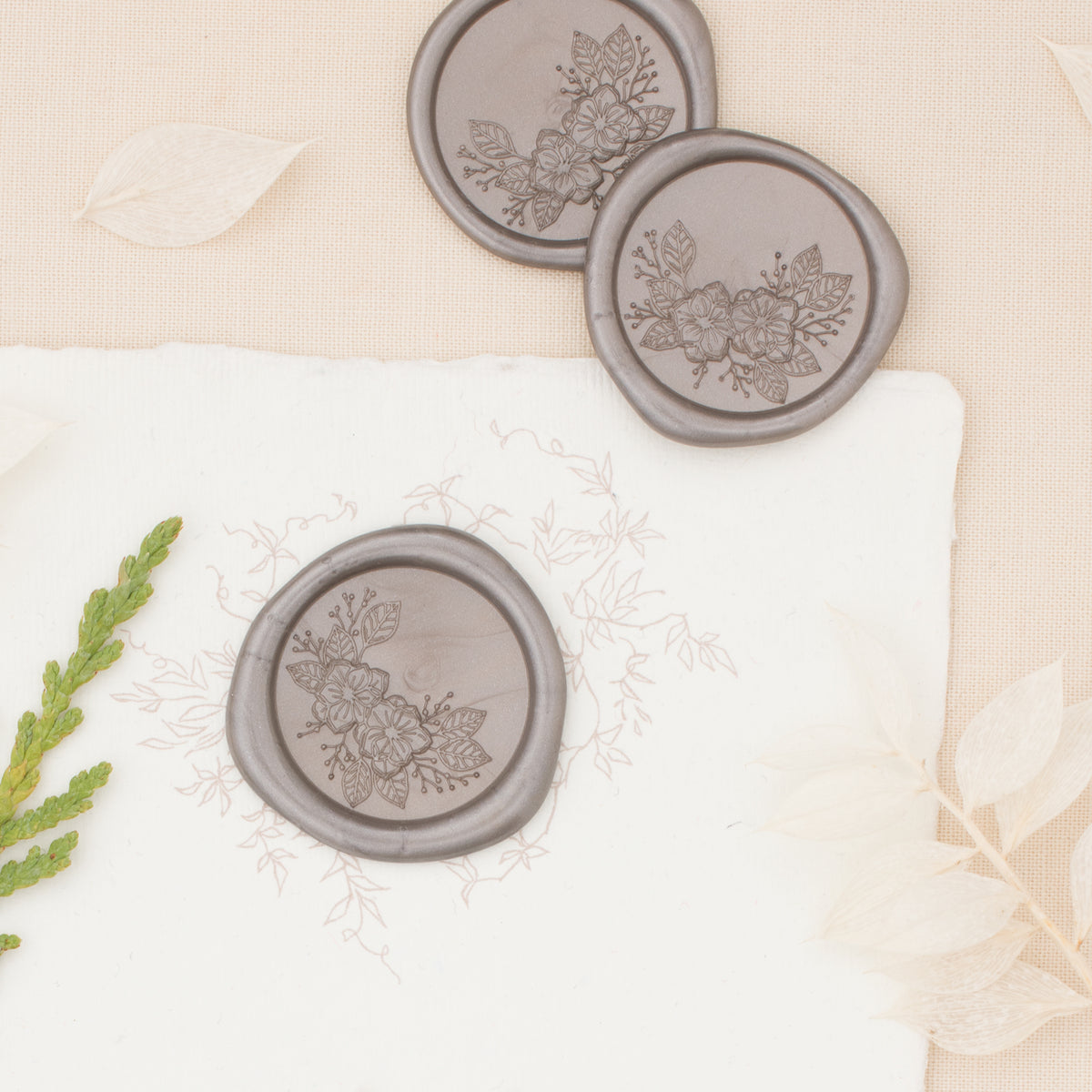 Winter Magnolias Wax Seals