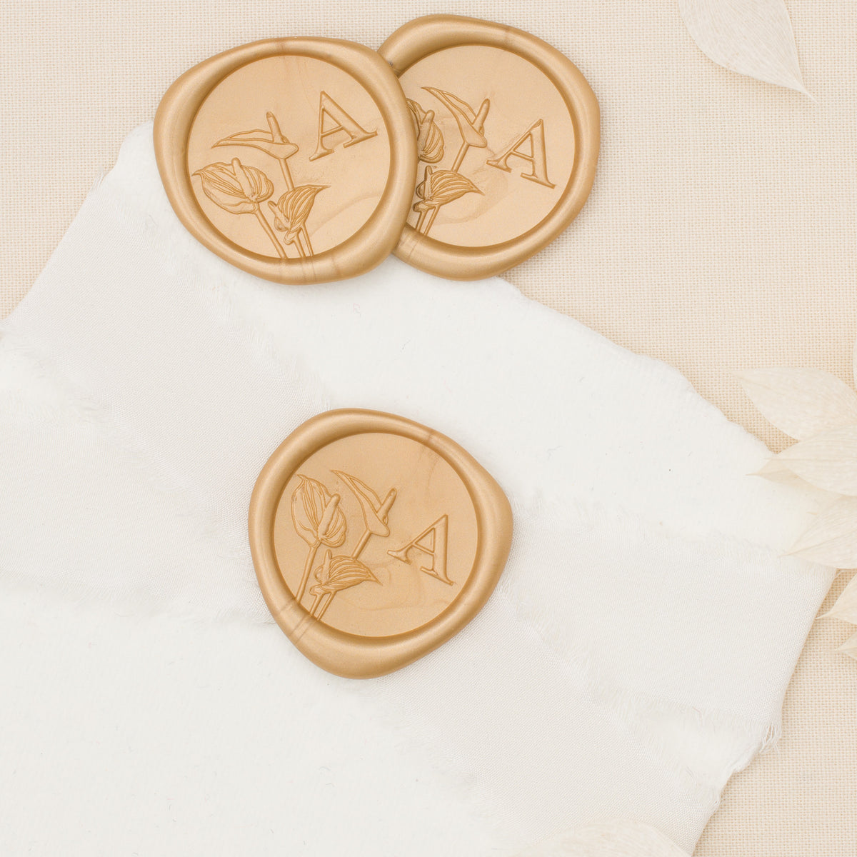 Anthurium Single Initial Wax Seals