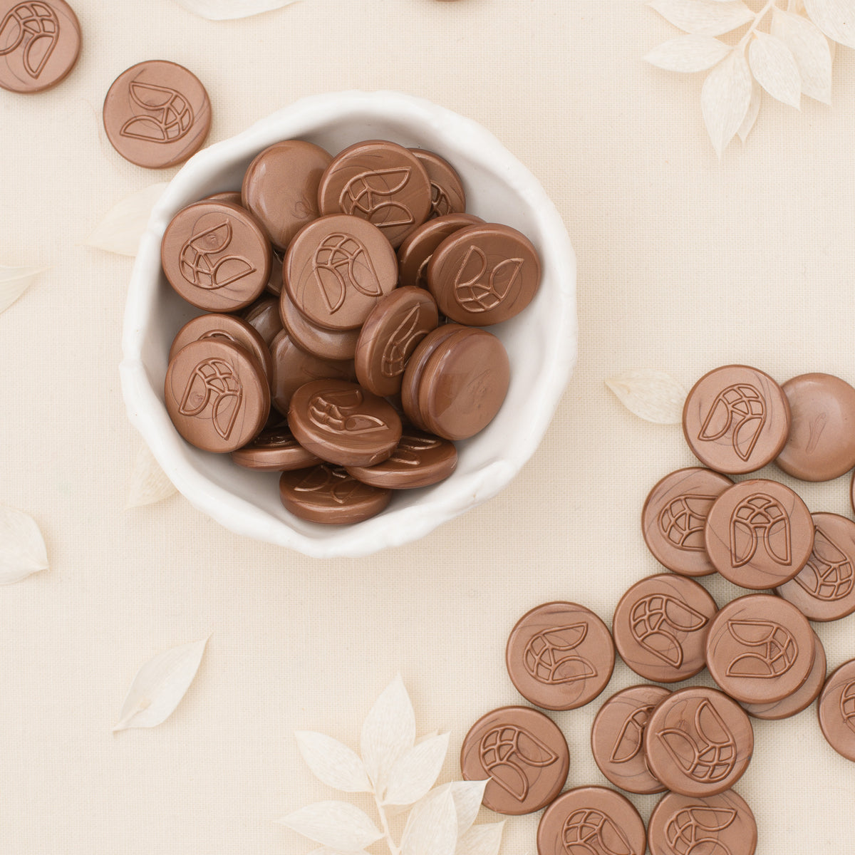 Antique Copper Sealing Wax Beads (50 Pack)