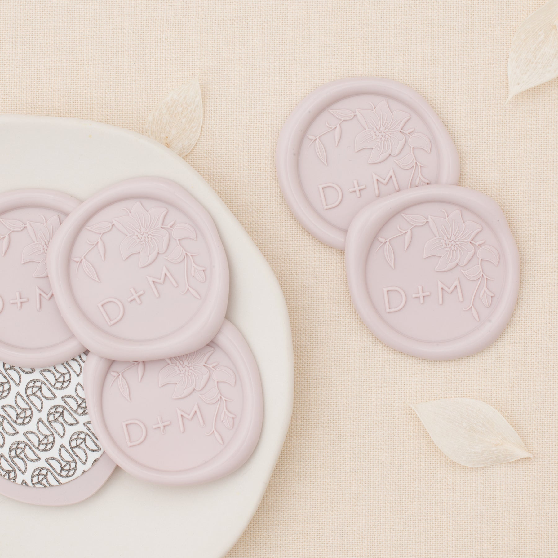 Clematis Monogram Wax Seals