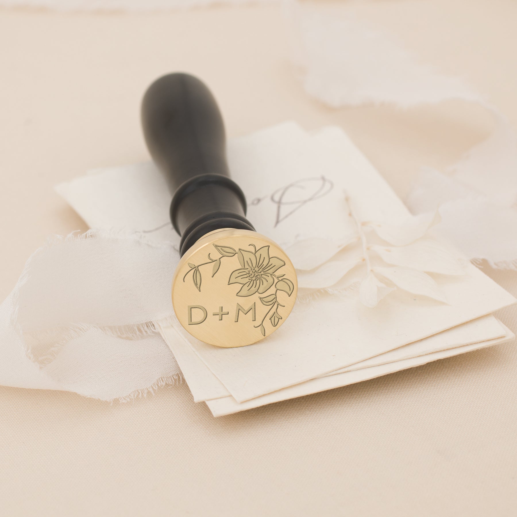 Clematis Monogram Wax Stamp