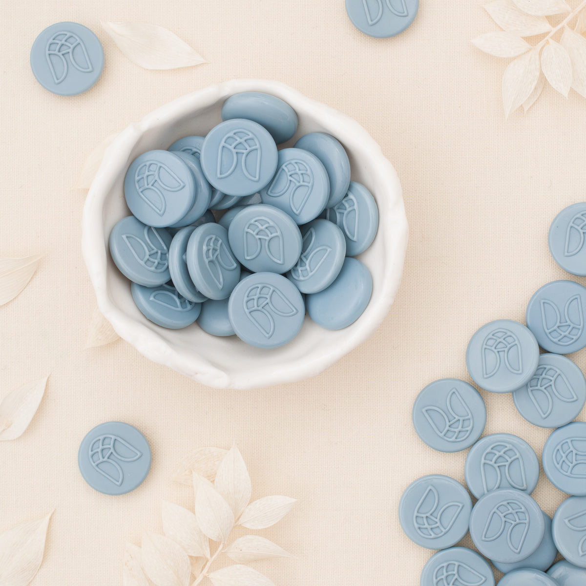 Dusty Blue Sealing Wax Beads (50 Pack)