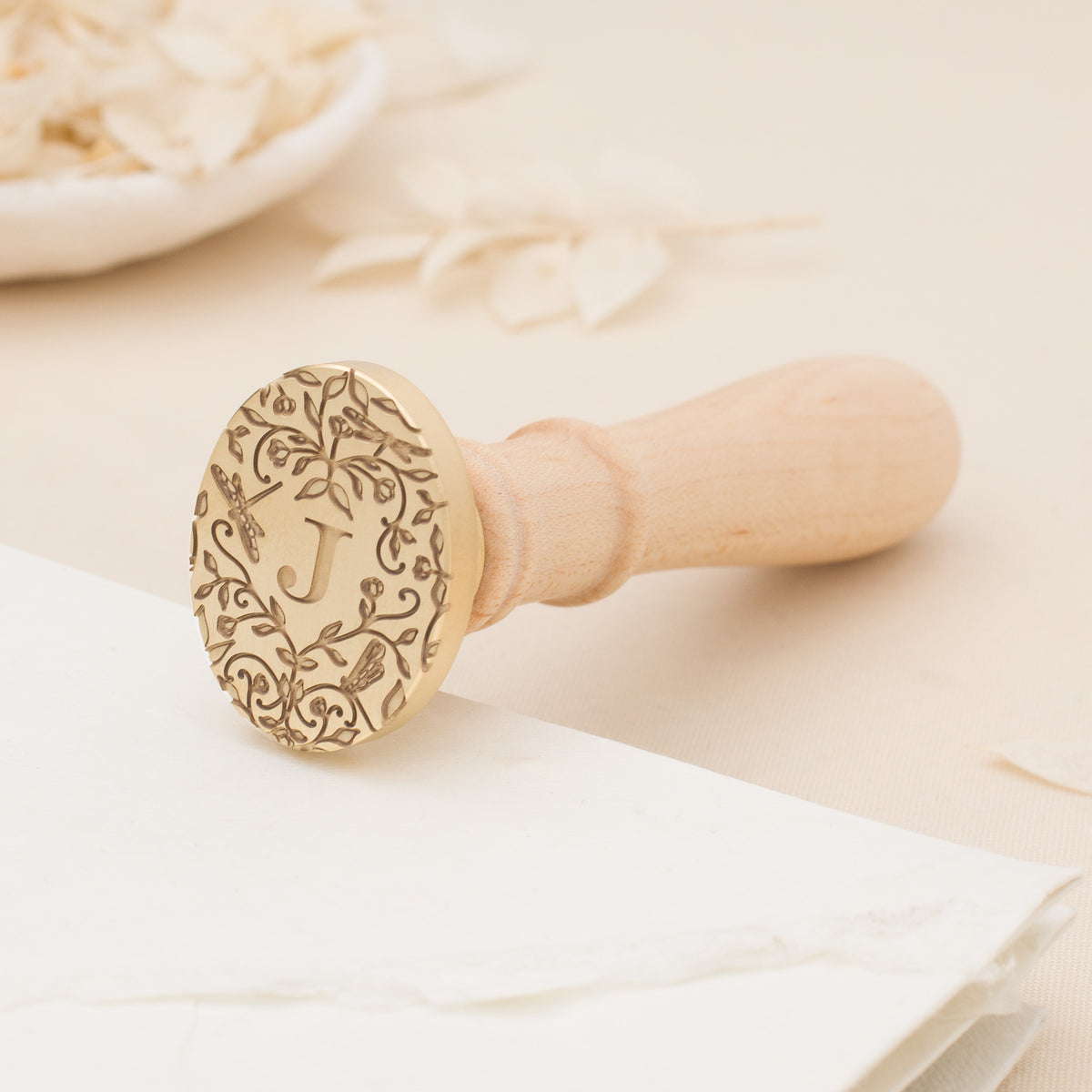 June Single Initial Wax Stamp