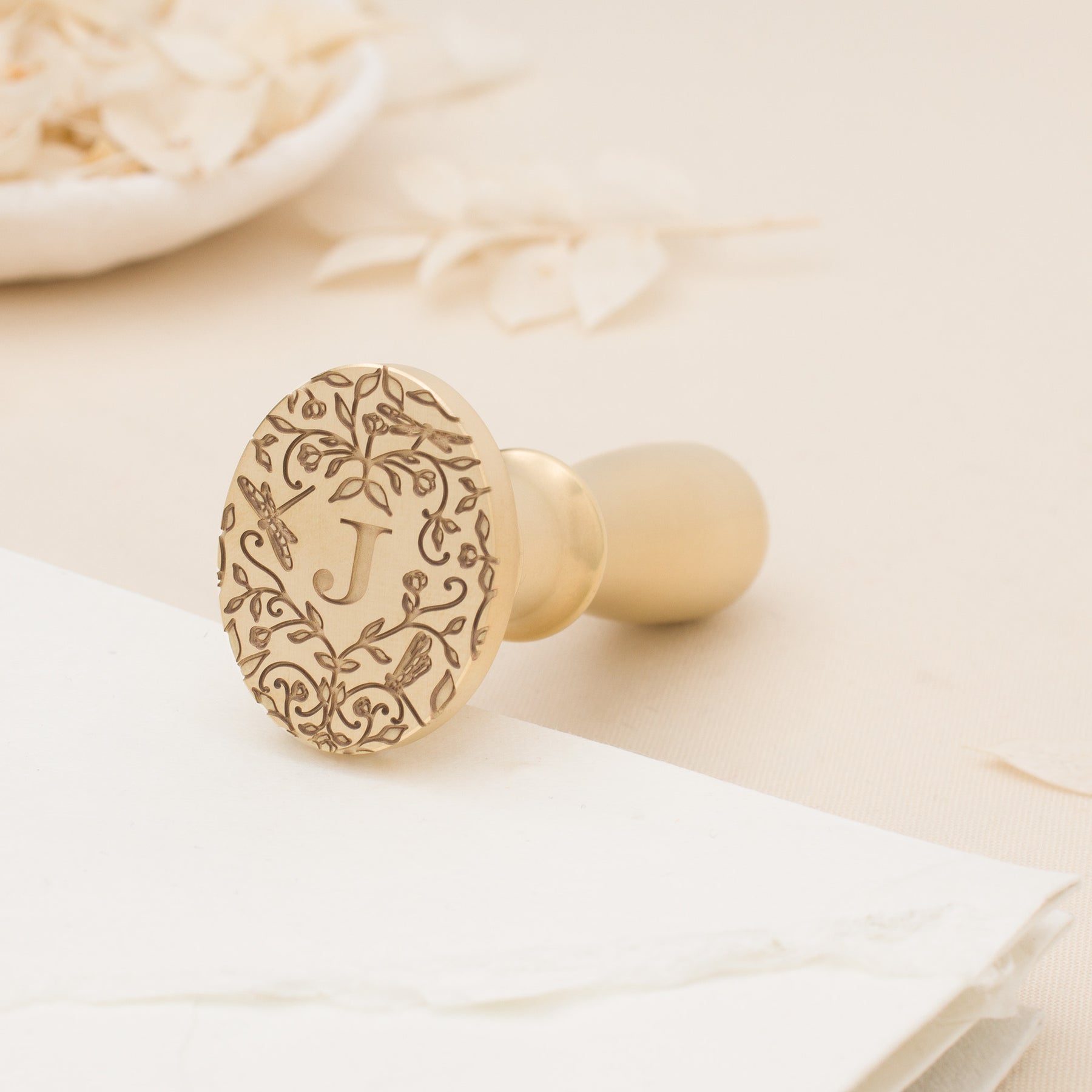 June Single Initial Wax Stamp