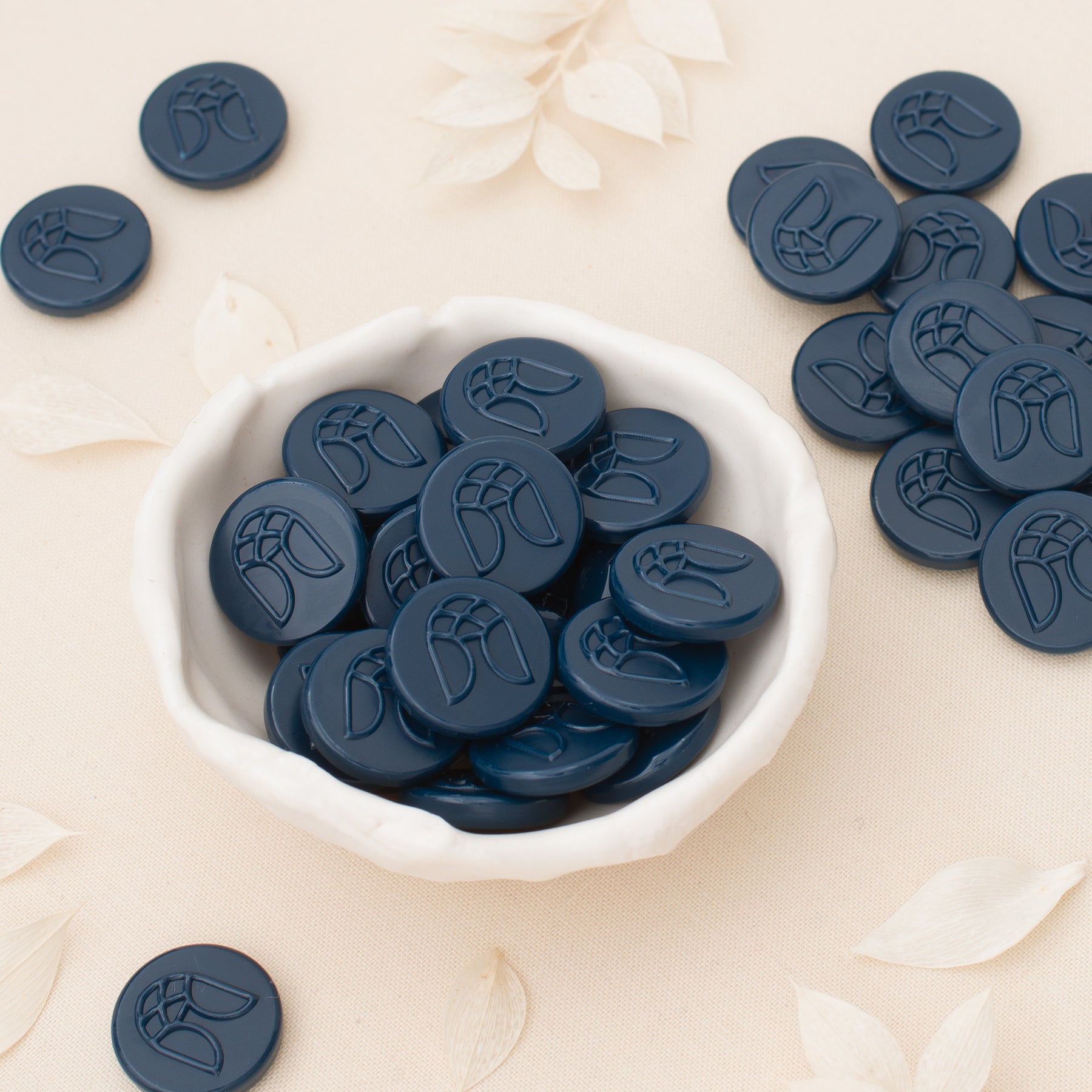 Navy Blue Sealing Wax Beads (50 Pack)