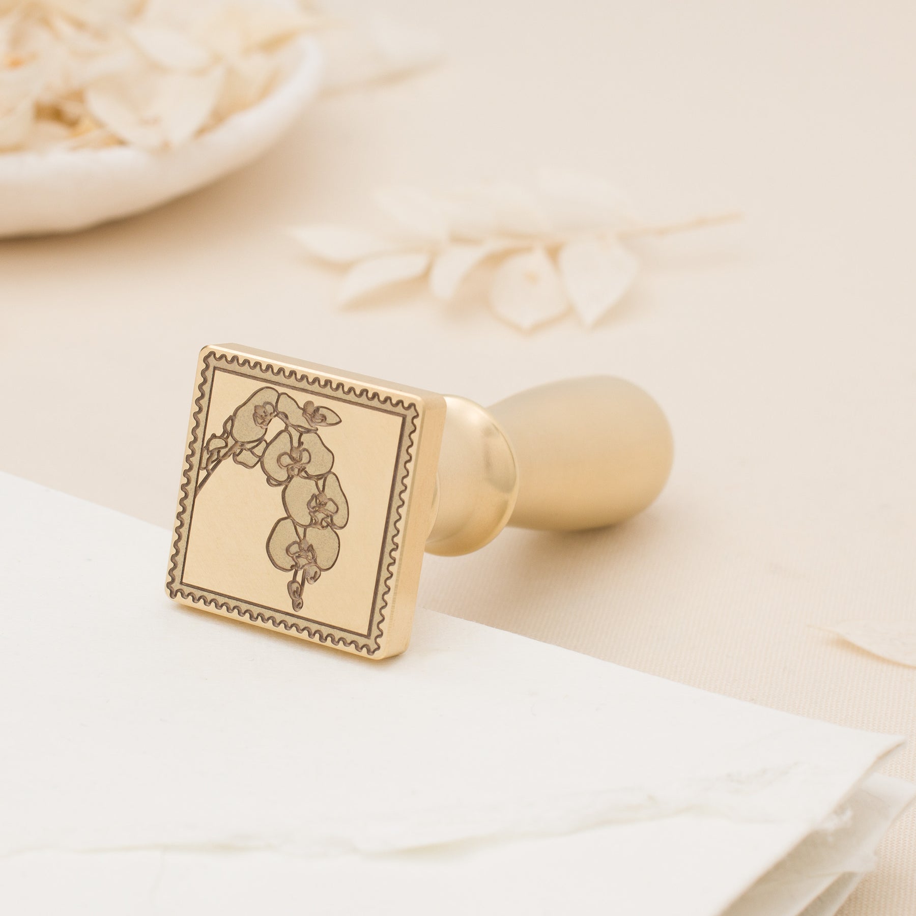 Orchid Airmail Wax Stamp