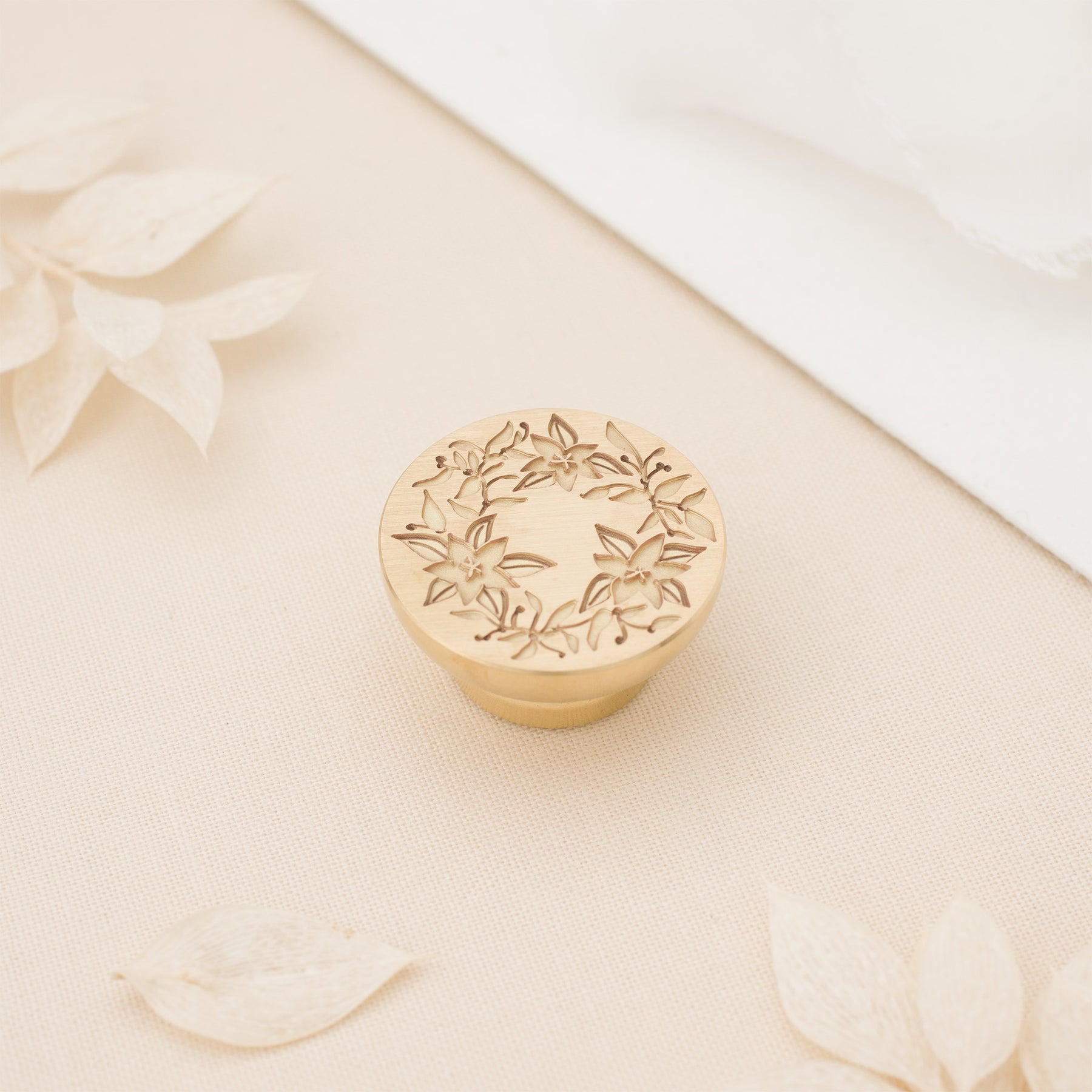 Poinsettia Wreath Wax Stamp
