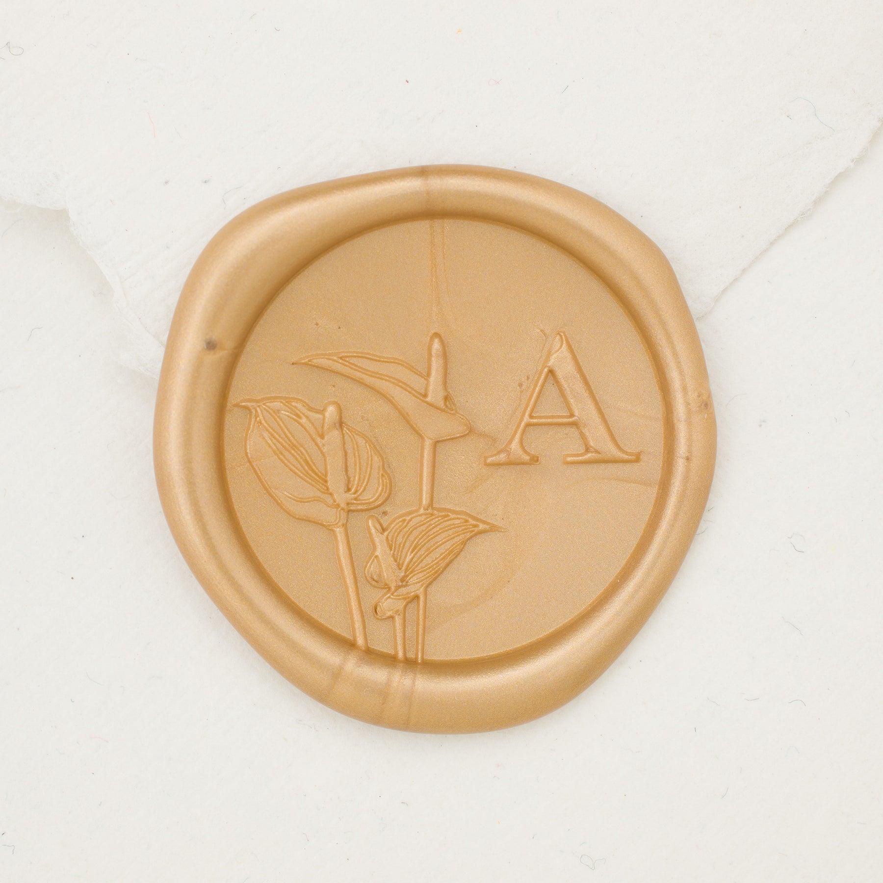 Anthurium Single Initial Wax Seals
