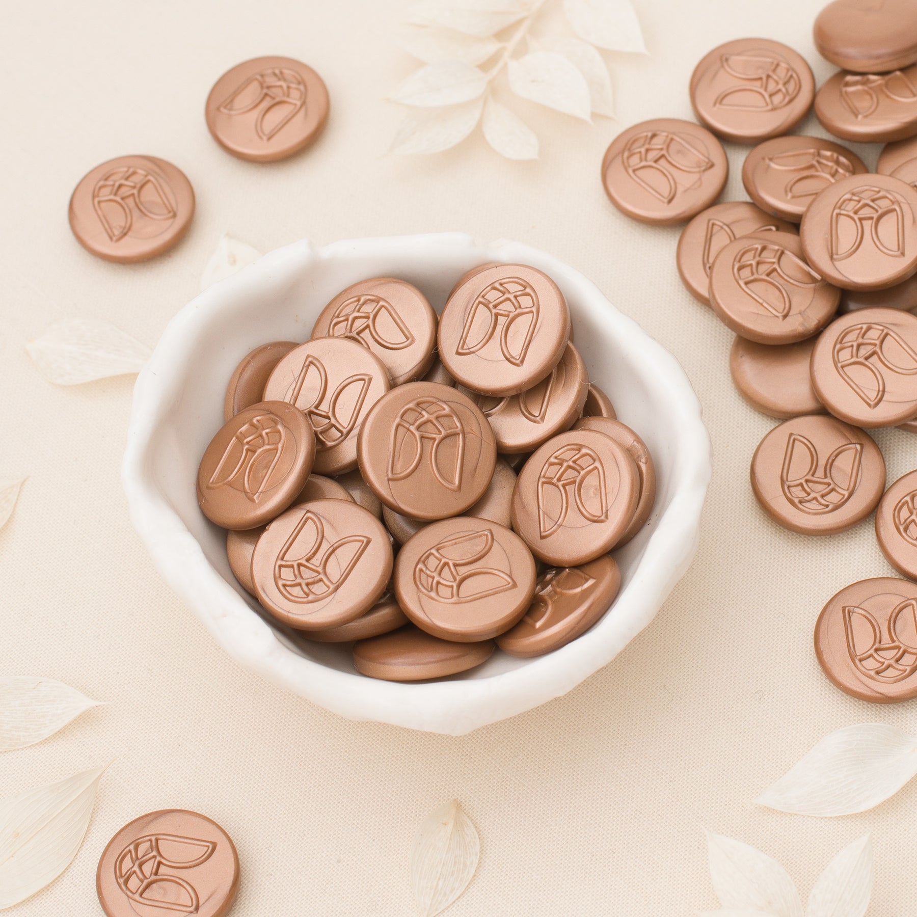 Rose Gold Sealing Wax Beads (50 Pack)